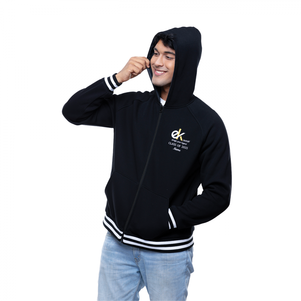 Hoodie Zip Up Poly Cotton - Image 3