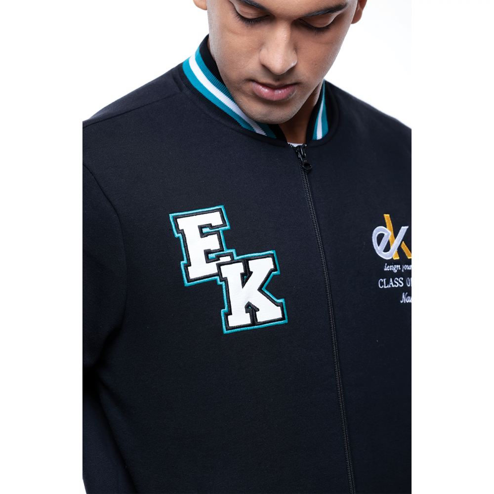 Classic Varsity Zip Jacket Poly Cotton - Image 4