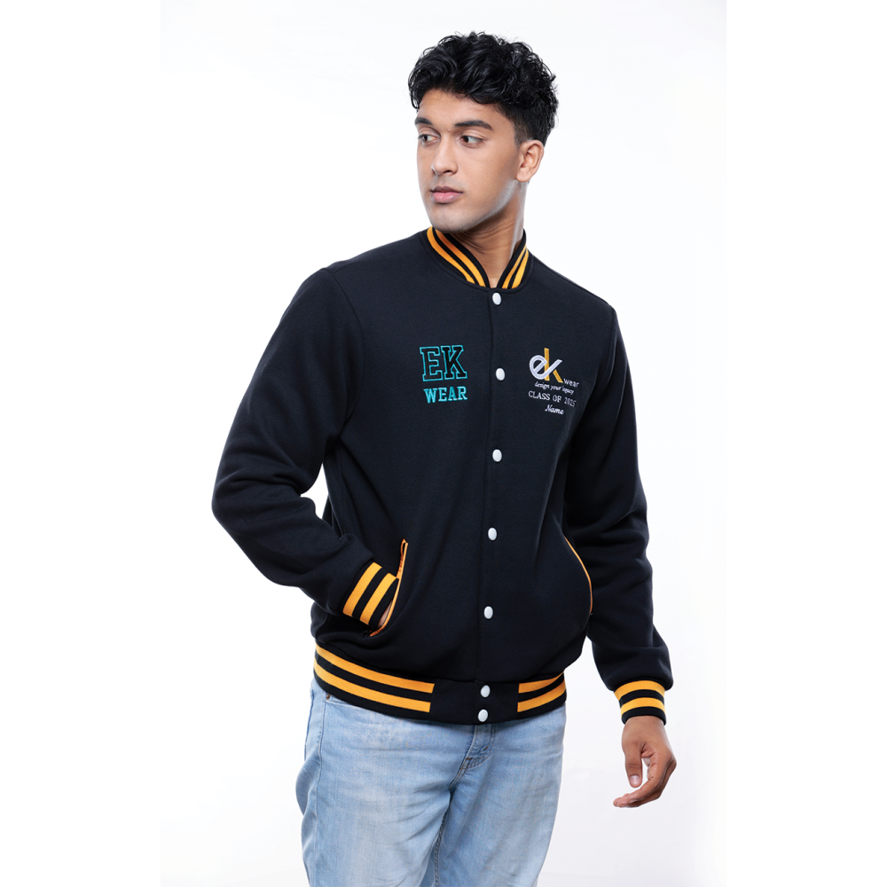 Classic Varsity Button Jacket Poly Cotton