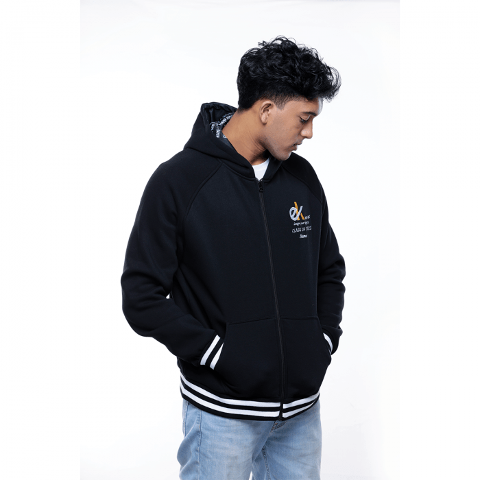Zip-up poly cotton hoodie